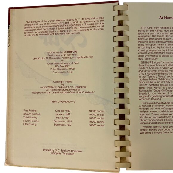 Stir-Ups Cookbook Junior Welfare League Enid Oklahoma Spiral Bound 1987 - Picture 4 of 13